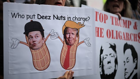 Ironic protest sign