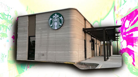A Starbucks branch that has been 3D printed.