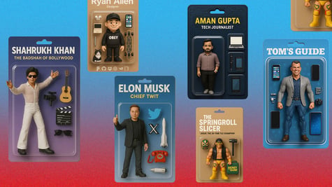 Action figures of Elon Musk and others generated by AI