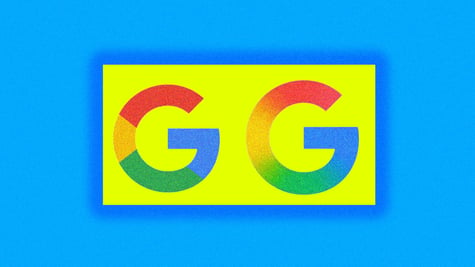 Old Google logo vs. new Google logo