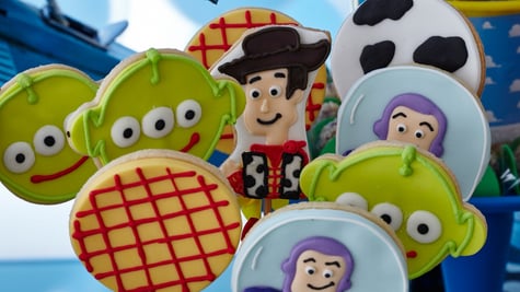 A selection of Toy Story lolipops.