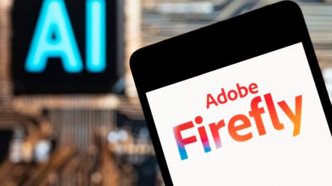Adobe firefly on white phone screen