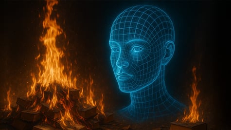 Burning books for AI