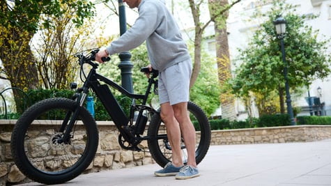 E-bike on city sidewalk