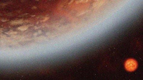 Giant Saturn-like planet orbiting a tiny red dwarf star