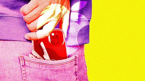 iPhone in a pocket