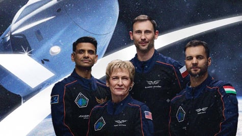 Axiom astronauts about to embark on their mission.