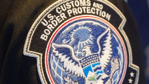 The badge of US customs.