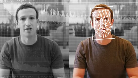 Mark Zuckerberg -  normal and deepfaked.