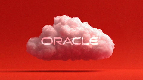 Oracle logo on cloud