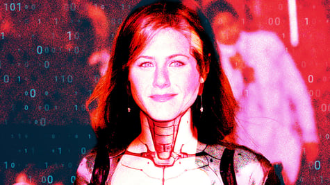 A clearly deepfaked Jennifer Aniston.