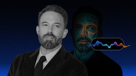 ben-affleck, man in suit, tie, white shit, beard, digital copy of it, voice wave