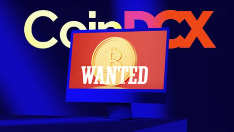 coindcx sign in yellow and orange, screen with bitcoin, wated