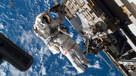 Nasa spacewalk; astronaut in space; International Space Station (ISS)