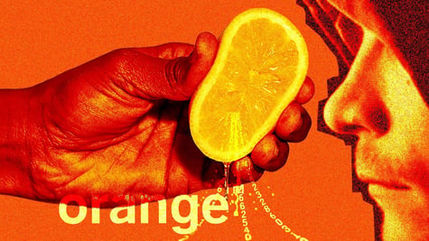 orange logo, actual orange squished, yellow number, orange hacker profile