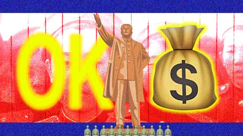 Pay-or-okay, pay or consent system compared to North Korea