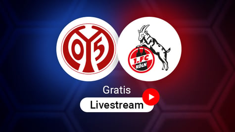 Mainz 05 vs. Köln Logos für Bundesliga Spiel in der Saison 2025/2026
