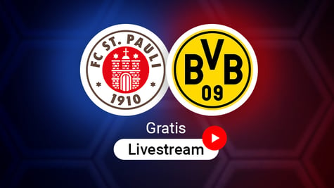 St. Pauli vs. Dortmund Logos für Bundesliga Spiel in der Saison 2025/2026