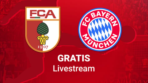 Team Logos zum Spiel Augsburg vs. Bayern München in der Bundesliga