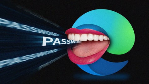 microsoft edge, pink lips, white teeth, password rays