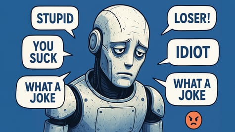 A bot getting abused with insults.