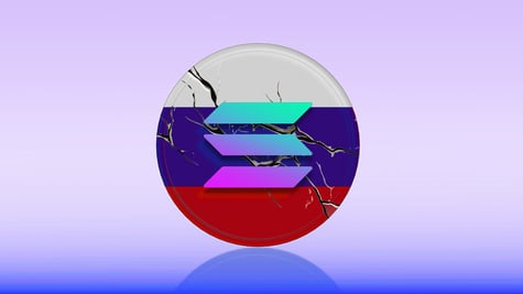 solana blockchain russian flag cracked