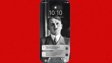 Substack notification Hitler wink
