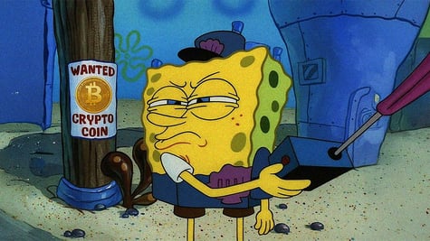 crypto coin spongebob police wanted