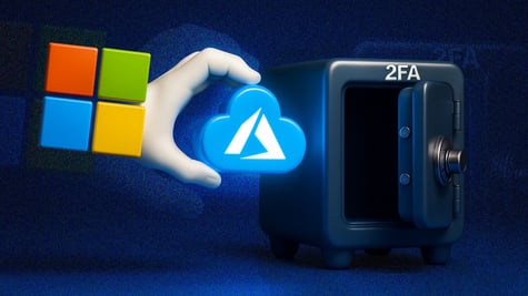 microsoft logo azure logo safe opened 2fa