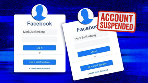Facebook accounts suspended with the name "Mark Zuckerberg"