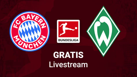 Screenshot FC Bayern München vs. Werder Bremen Team Logos for Bundesliga Stream