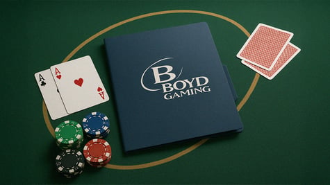 boyd gaming logo poker table cards