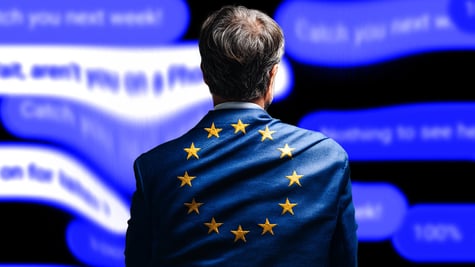 man-standing-eu-logo-scanning-chats