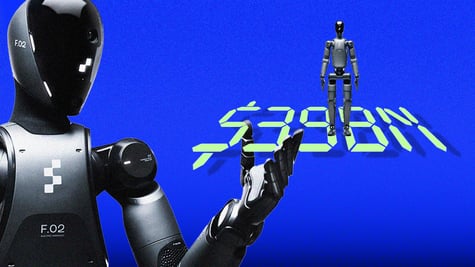 Figure humanoid robot holding a value of $39 billion