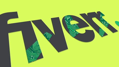fiver logo missing pieces circuit board