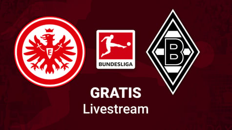 Screenshot Gladbach vs. Eintracht Frankfurt Team Logos for Bundesliga Stream