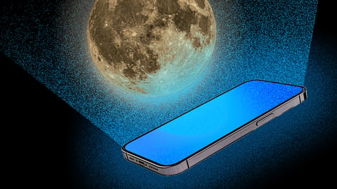 Moonlight and a smartphone device.
