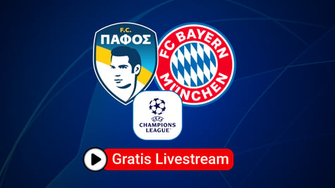 Featured Image, Pafos vs. FC Bayern Team Logos, Livestream Gratis Champions League