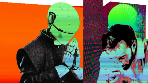 Robot priest taking confession