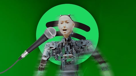 singing-robot spotify logo