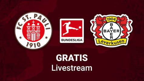 Screenshot St. Pauli vs. Bayer Leverkusen Team Logos for Bundesliga Stream