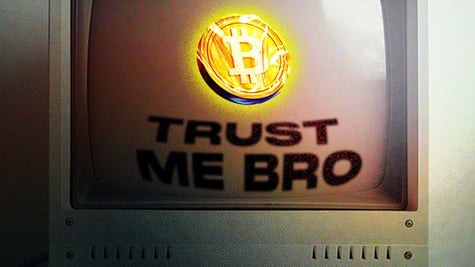 trust me bro text monitor crypto coin bitcoin