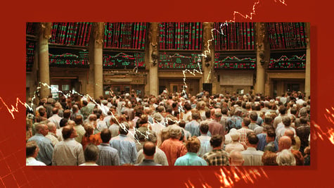 Wall Street crowds in stock market