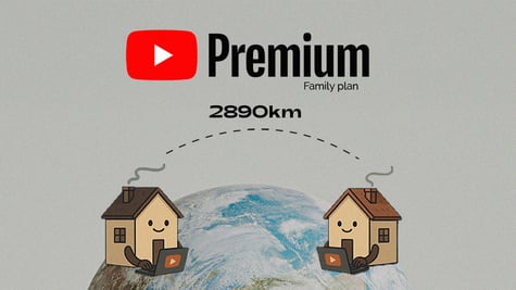 YouTube Premium family plan; password-sharing; same account, different households