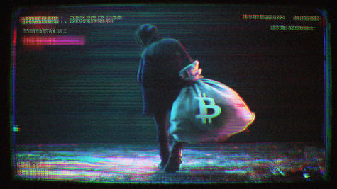 A-Bandit-with-a-massive-bag-with-a-bitcoin-logo-on-it