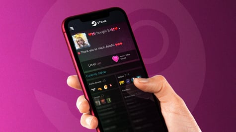 Phone displaying alleged Steam profile of Saudi prince