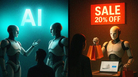 An AI-powered robot is shopping