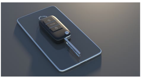 Phyiscal car Key on iPhone