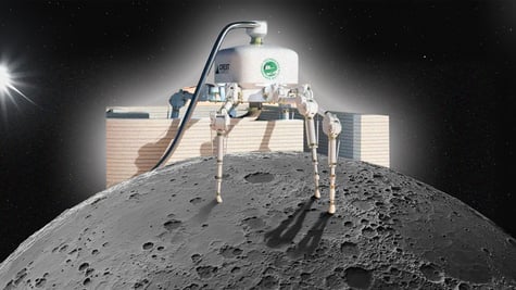 Charlotte the spider robot on the moon.