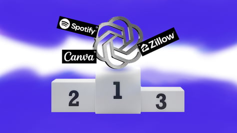 Logos of Spotify, Canva, and Zillow